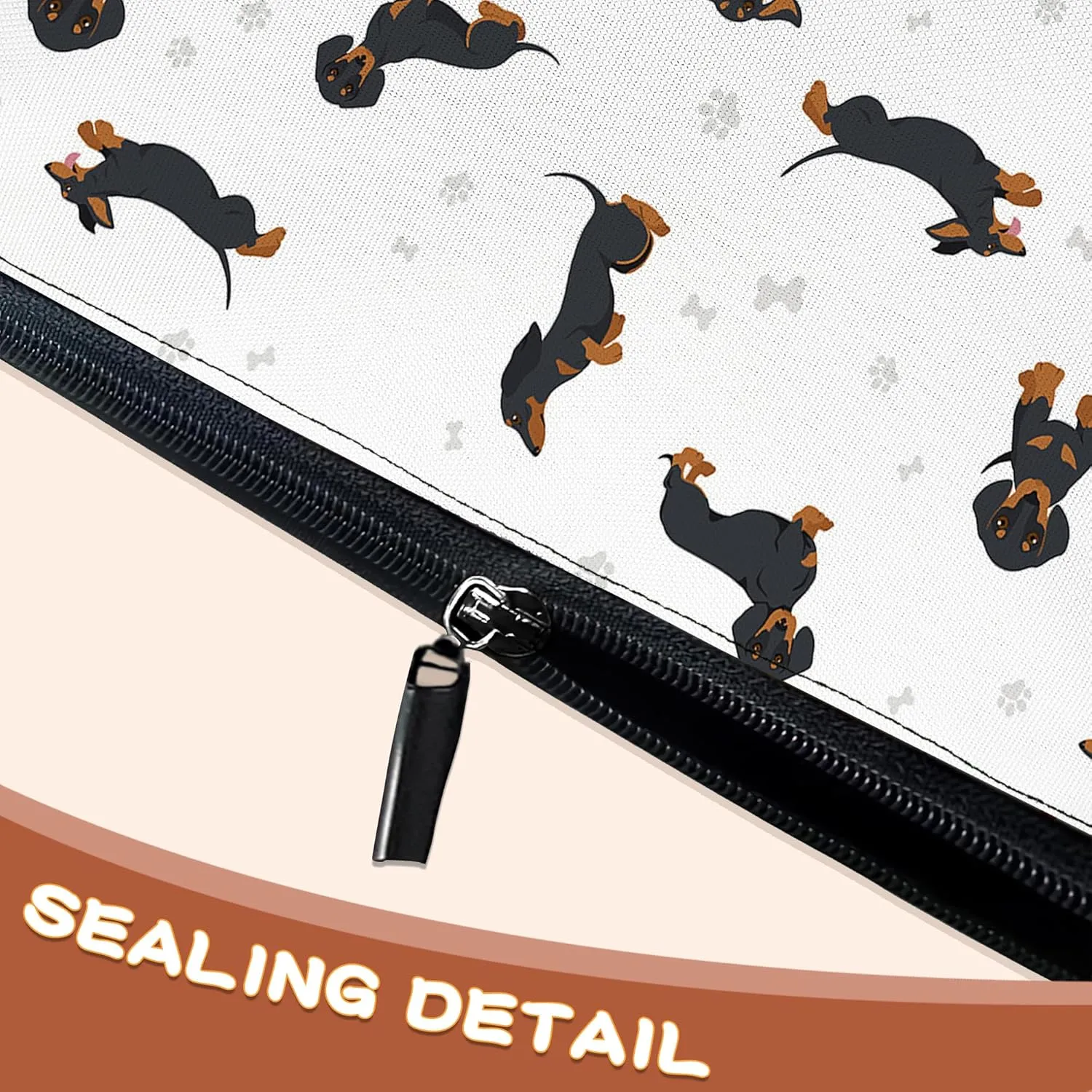 Dachshund Dog Paws Makeup Bag Cosmetic Bag for Women Girls,Portable Makeup Bags Travel Toiletry Bag Organizer