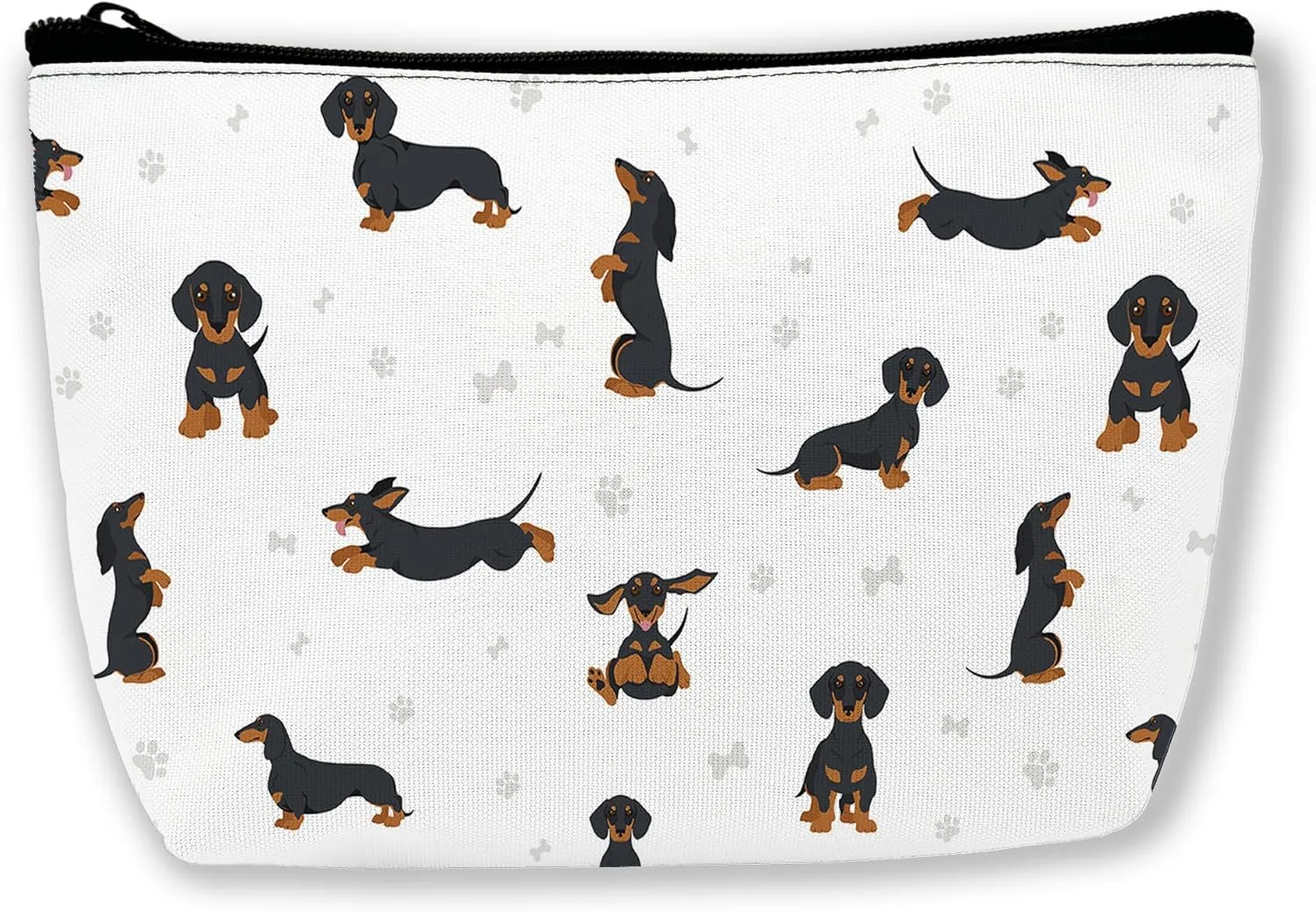 Dachshund Dog Paws Makeup Bag Cosmetic Bag for Women Girls,Portable Makeup Bags Travel Toiletry Bag Organizer