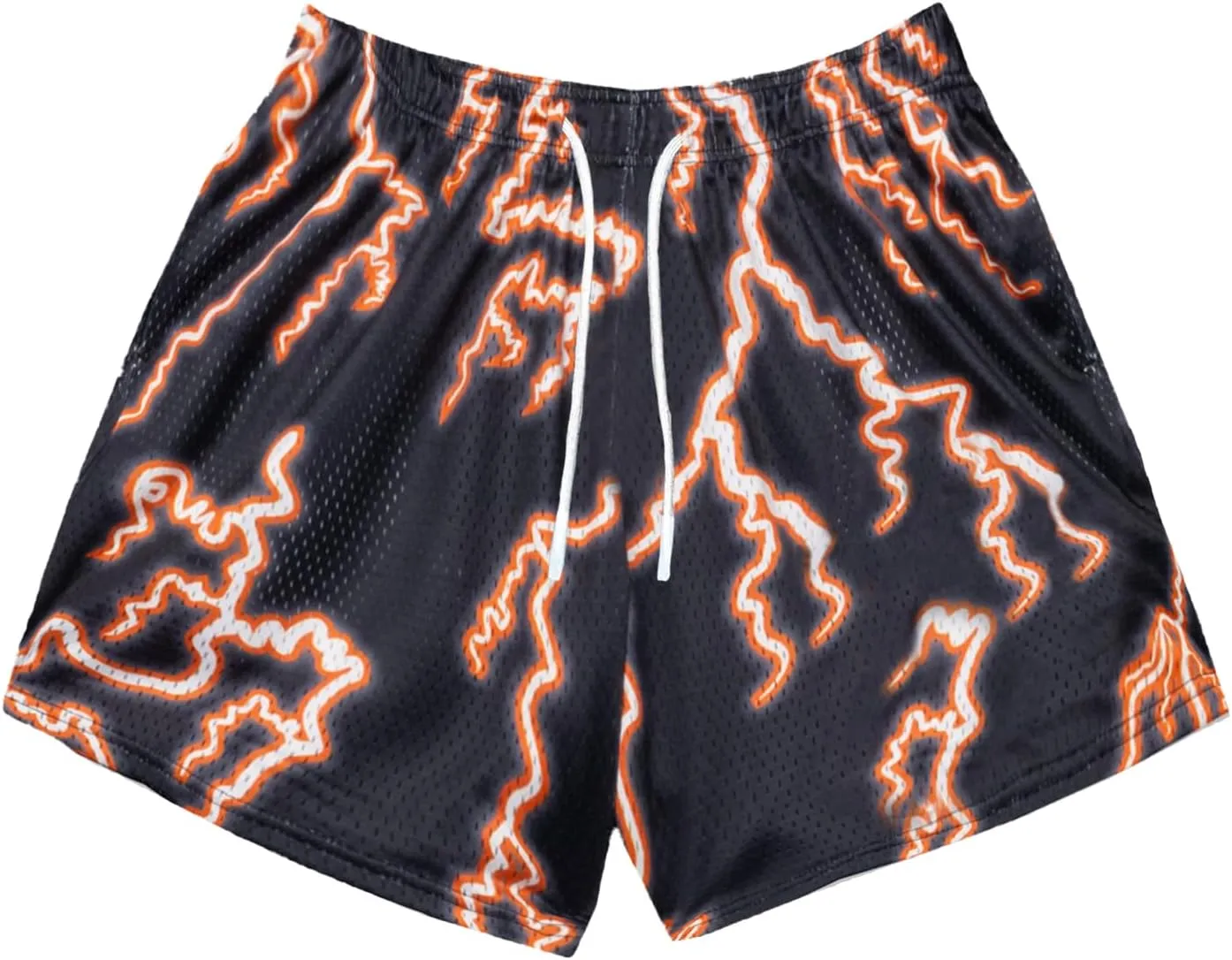 DIOTSR Mens Graphic Shorts Summer Casual Flat Front Shorts Cool Streetwear Designer Shorts Drawstring