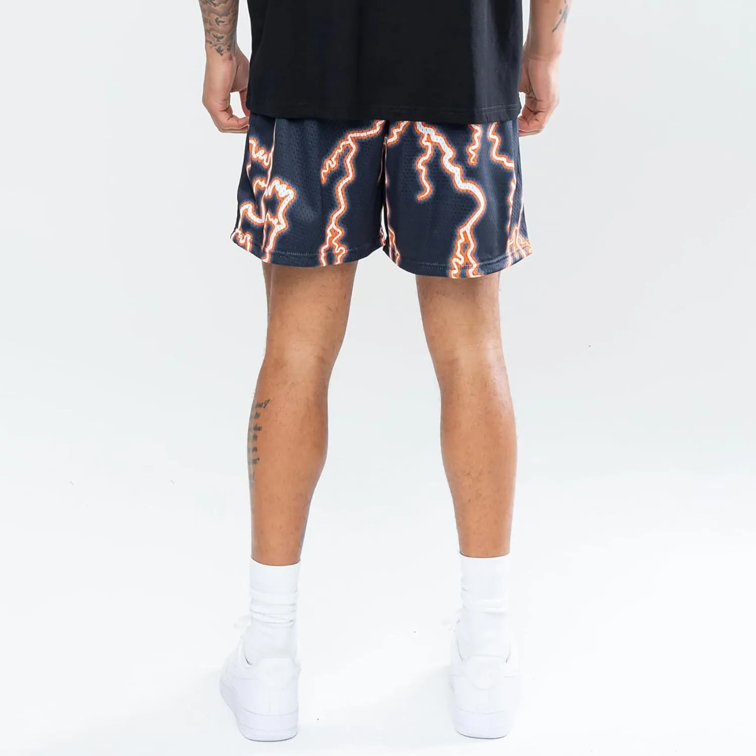 DIOTSR Mens Graphic Shorts Summer Casual Flat Front Shorts Cool Streetwear Designer Shorts Drawstring