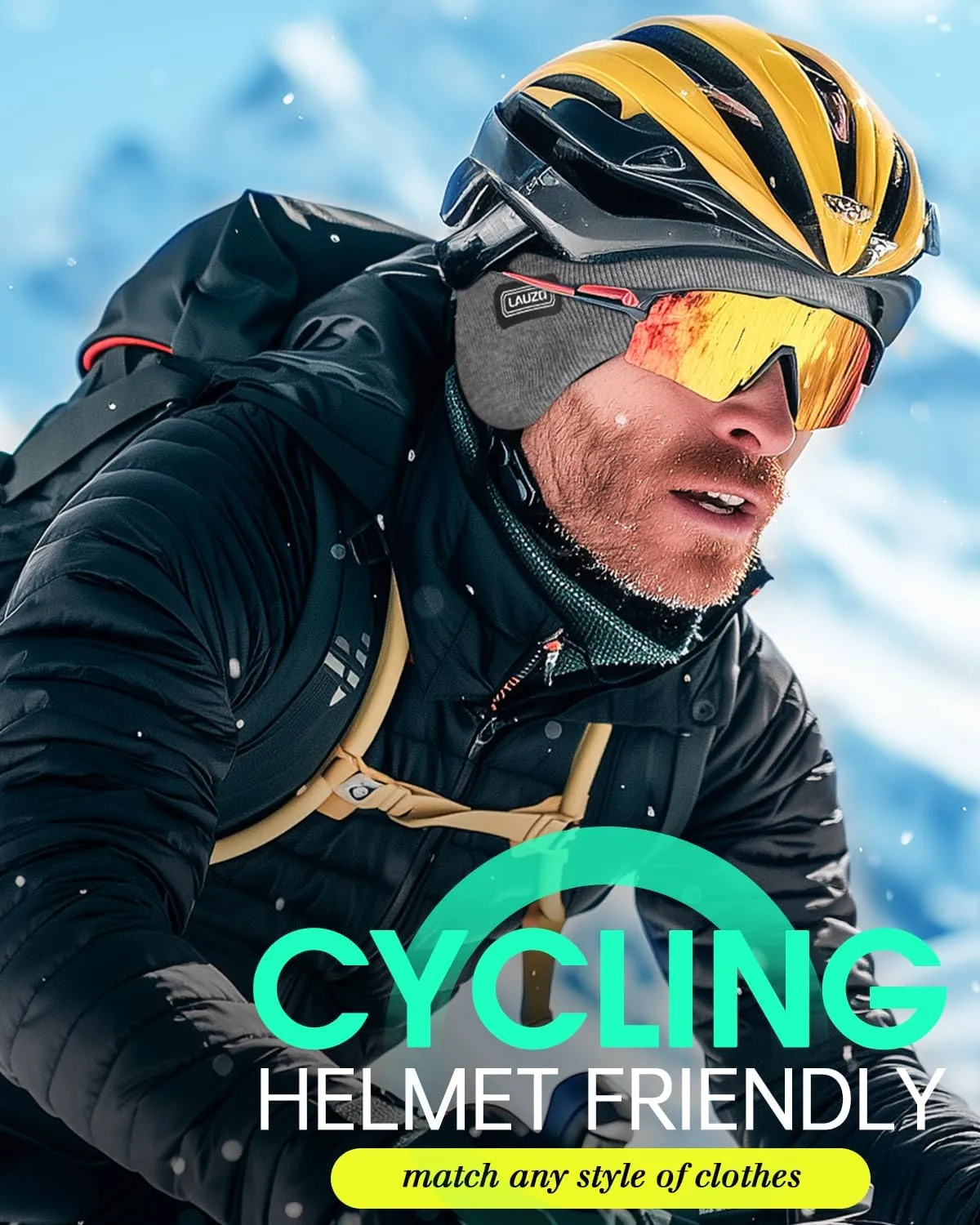 Double-Layer Ear Warmer Headband-Knit Fuzzy Lined Winter Ear Muff for Men Women Running Cycling Ear Covers