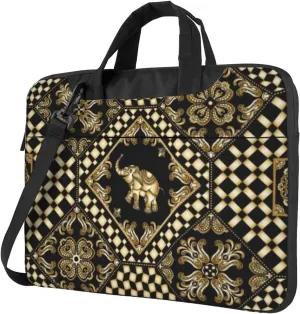 Elephant Pattern Practical 13-15.6 Inch Laptop Bag For Man And Women, Computer Messenger Bag, Trendy Shoulder Strap Design