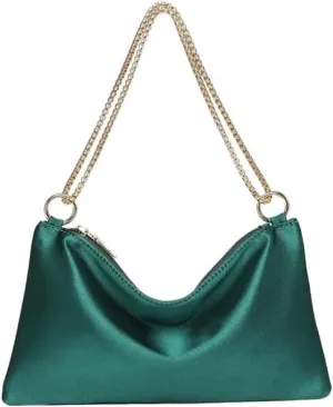 Evening Bags for Women Formal Satin Handbag Shoulder Bag Clutch Purses Wedding Guest Purse Prom Bag Cocktai Party Bag