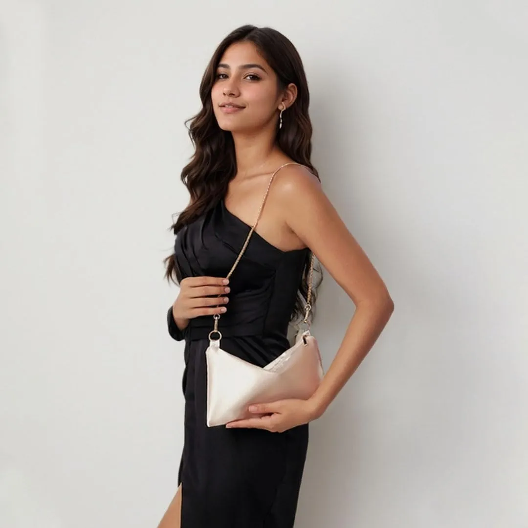 Evening Bags for Women Formal Satin Handbag Shoulder Bag Clutch Purses Wedding Guest Purse Prom Bag Cocktai Party Bag