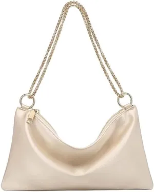 Evening Bags for Women Formal Satin Handbag Shoulder Bag Clutch Purses Wedding Guest Purse Prom Bag Cocktai Party Bag