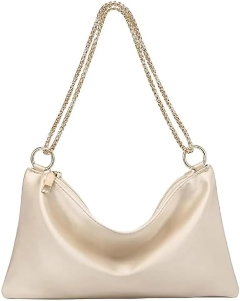 Evening Bags for Women Formal Satin Handbag Shoulder Bag Clutch Purses Wedding Guest Purse Prom Bag Cocktai Party Bag