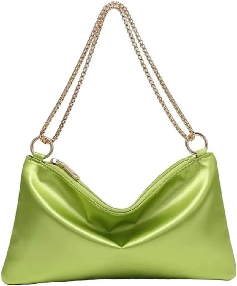 Evening Bags for Women Formal Satin Handbag Shoulder Bag Clutch Purses Wedding Guest Purse Prom Bag Cocktai Party Bag