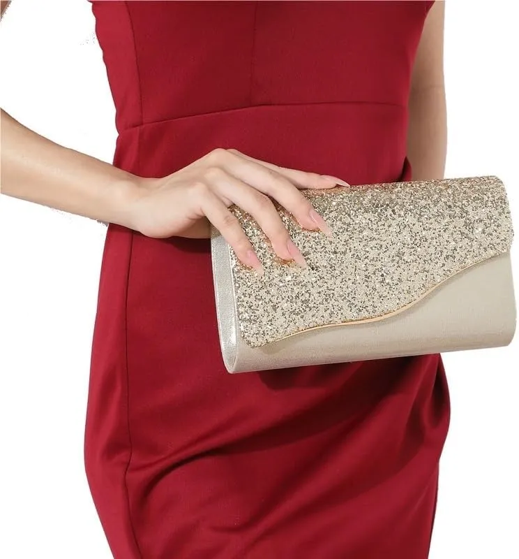 Fabric Art Shiny Evening Bag Women's Versatile Clutch Purses