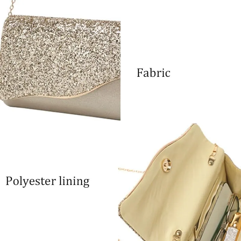 Fabric Art Shiny Evening Bag Women's Versatile Clutch Purses