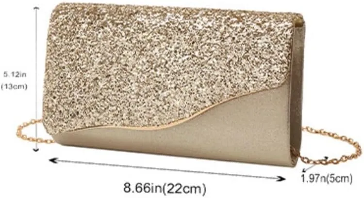 Fabric Art Shiny Evening Bag Women's Versatile Clutch Purses