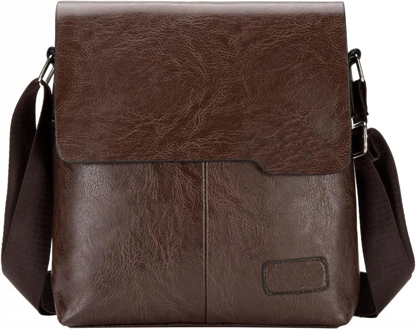 Fashion Men Shoulder Bag Trend Leather Bag Briefcase Clutch Backpack Vertical Trend Handbags for Women (Brown, One Size)