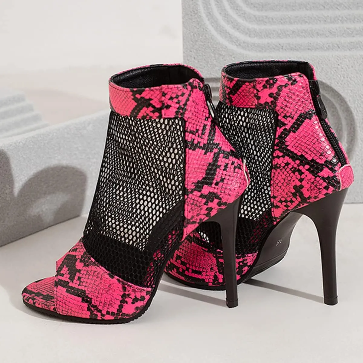 Fashion Peep Toe Mesh Air Summer Booties Women Gladiator Sandal