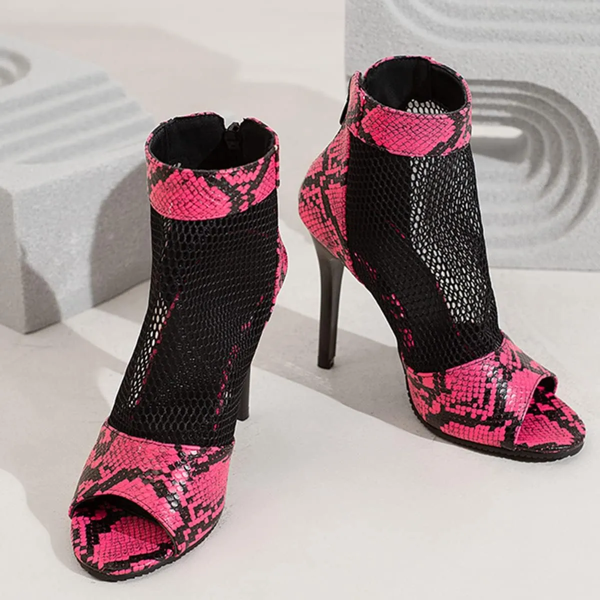 Fashion Peep Toe Mesh Air Summer Booties Women Gladiator Sandal