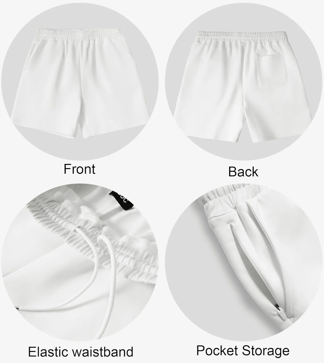 Fioboc Modal Blend Men's Lounge Shorts with Deep Pockets Athletic Gym Shorts Comfort 6" Shorts