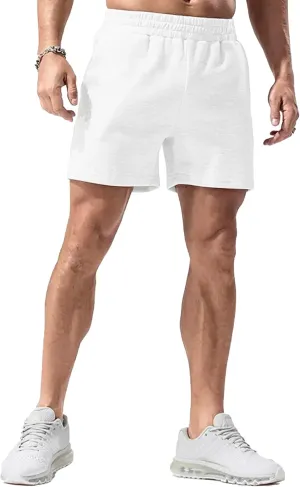 Fioboc Modal Blend Men's Lounge Shorts with Deep Pockets Athletic Gym Shorts Comfort 6" Shorts