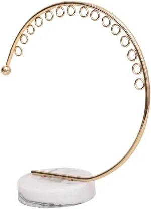 Flashing Nordic Jewelry Display Rack Imitation Marble Pattern Shelf Minimalist Fashion Metal Jewelry Rack (Color : OneColor)