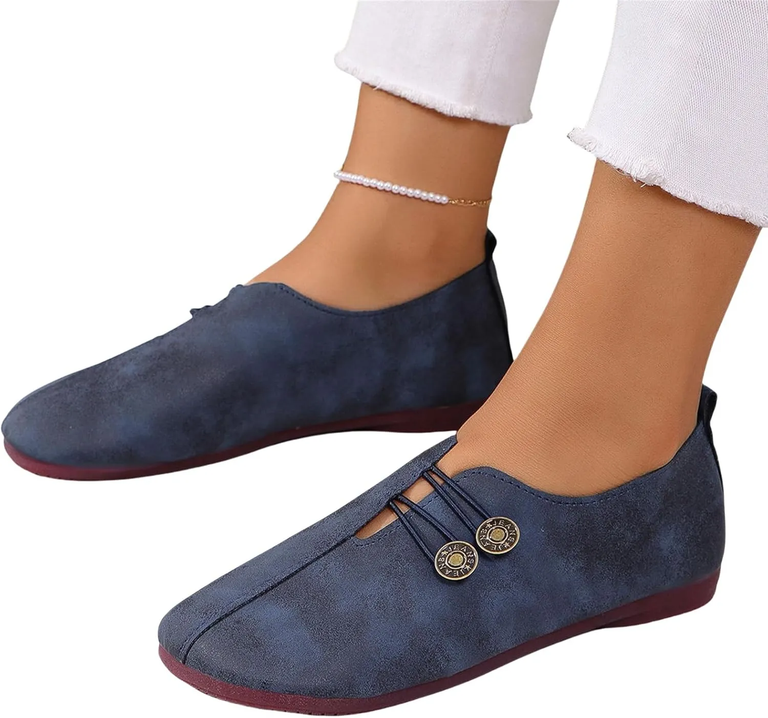 Flat Shoes for Women Dressy Work Comfortable Mules for Women Non Slip Flats Elegant Lightweight Breathable Casual Comfy