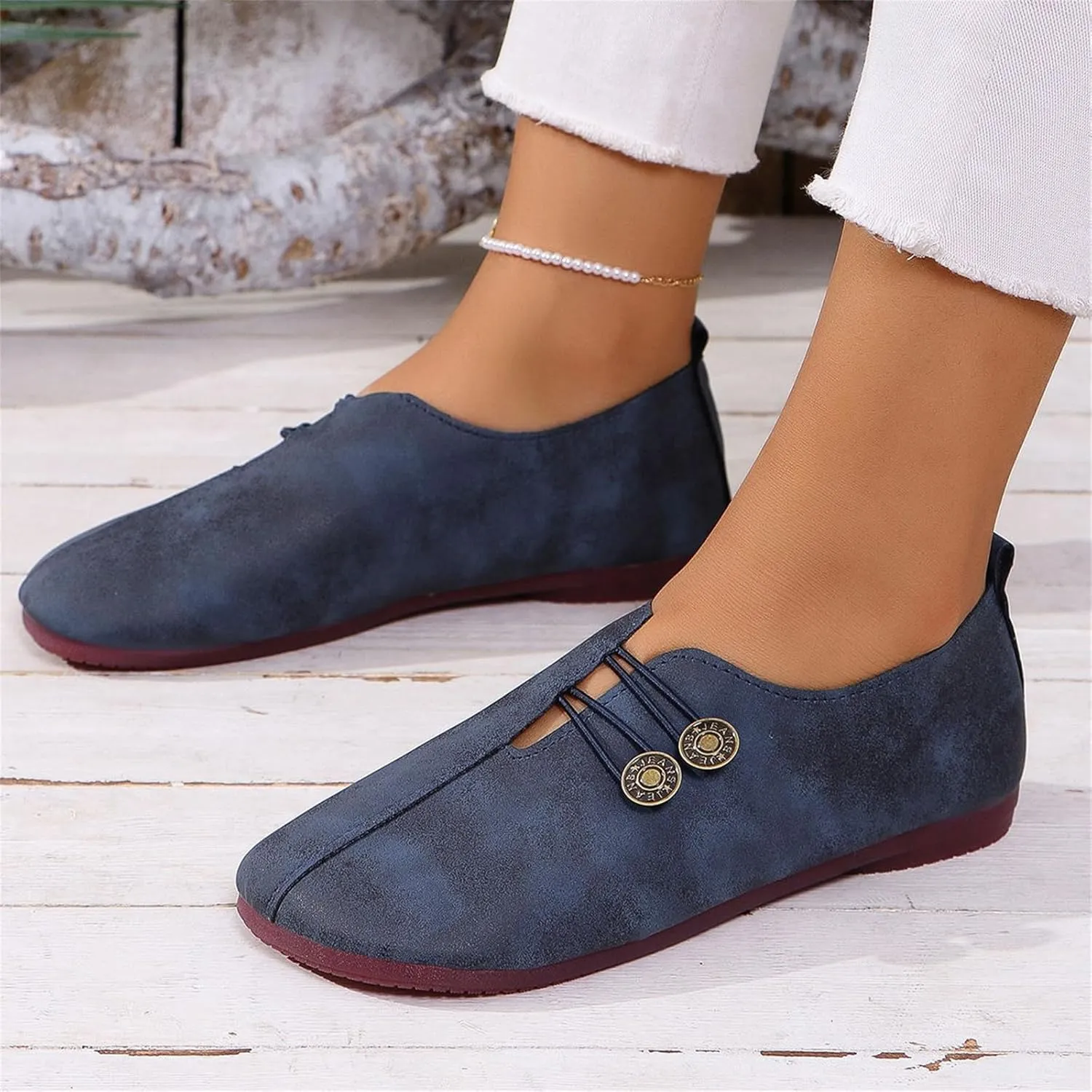 Flat Shoes for Women Dressy Work Comfortable Mules for Women Non Slip Flats Elegant Lightweight Breathable Casual Comfy