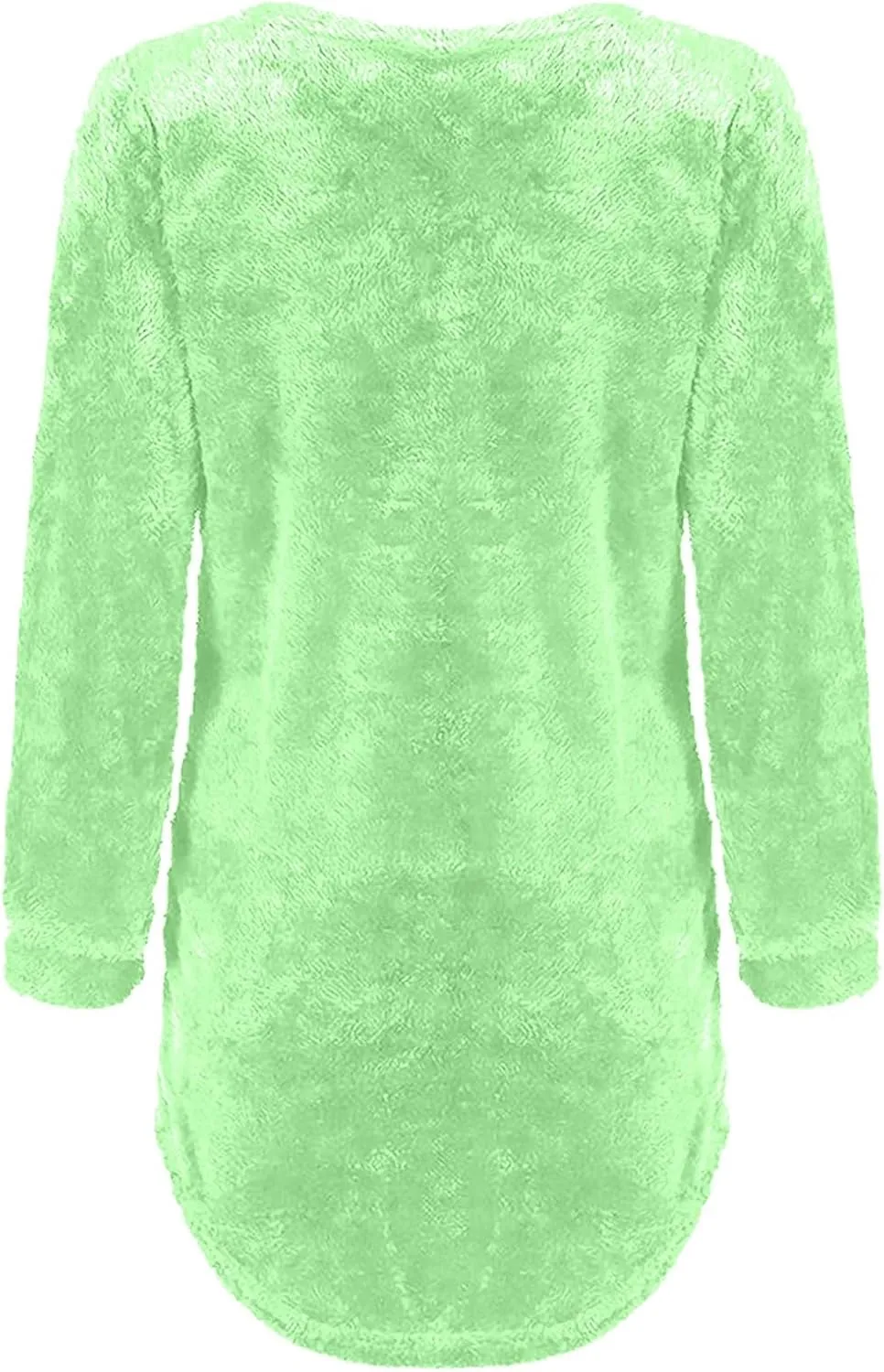 Fleece Jacket Women Long Sleeve Thin Fashion Ladies Pullover Sweater Oversized Fluffy Outerwear Sherpa Jacket