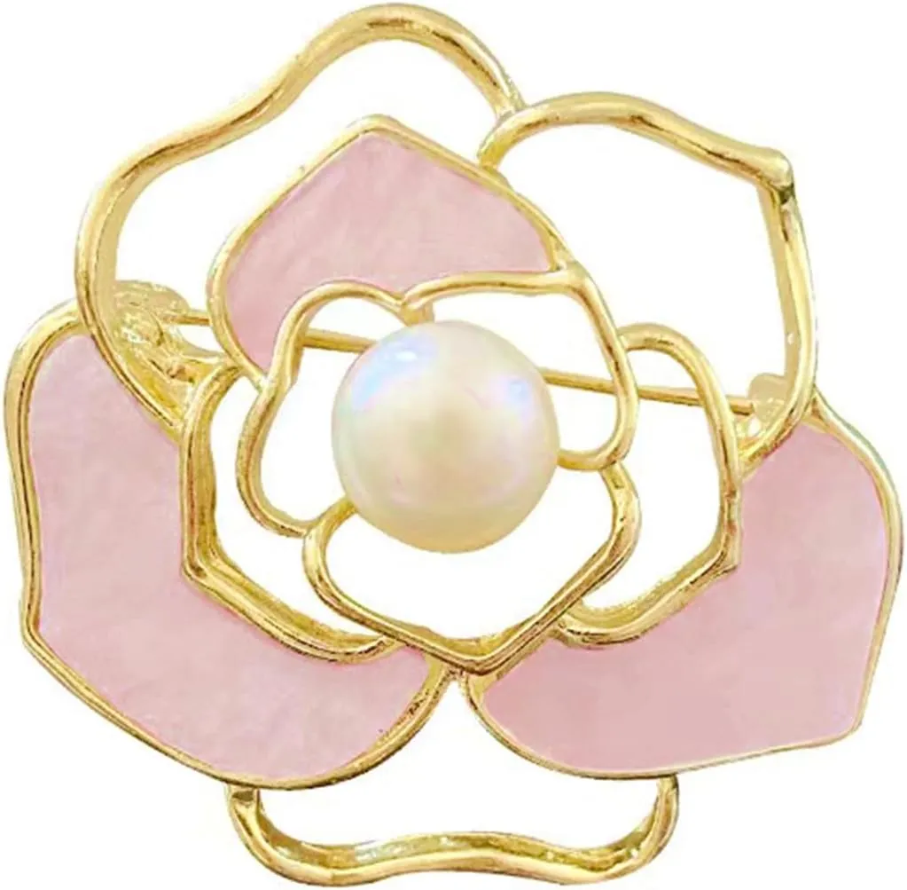 Flower Brooch Acrylic Brooch Elegant Accessories Jewelry Women Brooch Pins Fashion Jewelry Wedding Flowers Lapel Pin