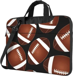 Football Brown Practical 13-15.6 Inch Laptop Bag For Man And Women, Computer Messenger Bag, Trendy Shoulder Strap Design