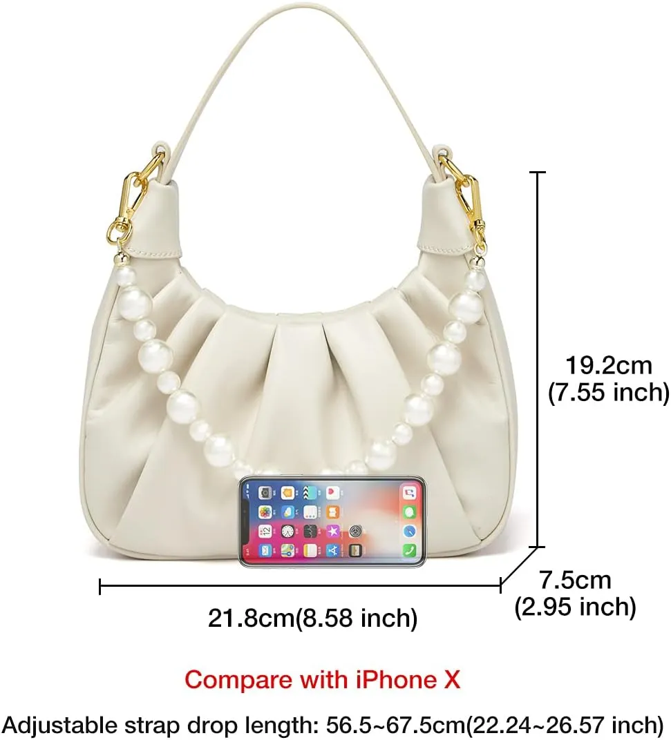 FOXLOVER Cowhide Leather Crossbody Bags for Women Small Adjustable Chain Strap Stylish Trendy Purse