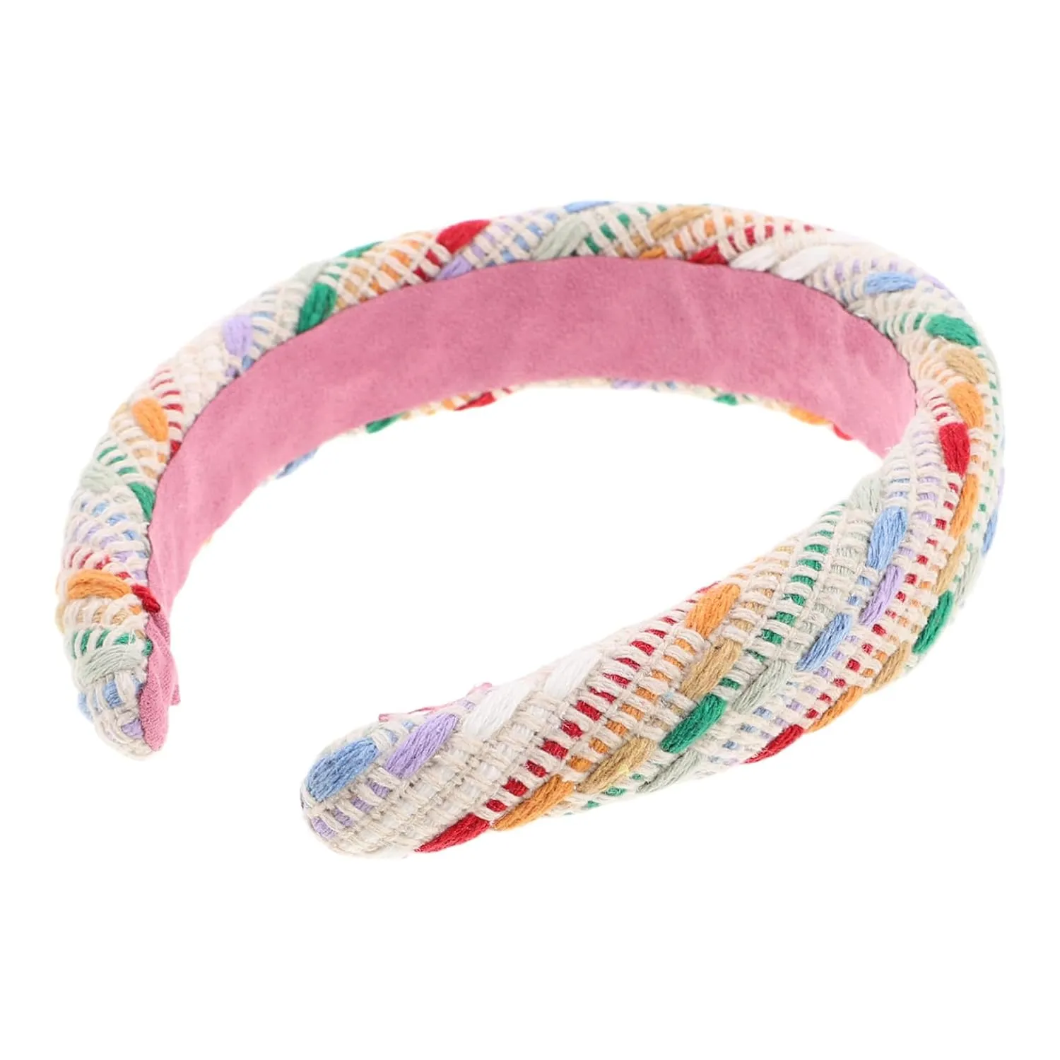 Gatuida Colorful Checkered Braid Headband for Women Non Slip High Crown Design Cute Fashion Hair Accessory for Daily Use and Festivals Stylish and Secure Fit