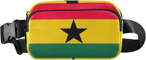 Ghana Flag Stylish Waterproof Fanny Pack Crossbody Bags, Pouch Bags for Men, Travel Fanny Pack