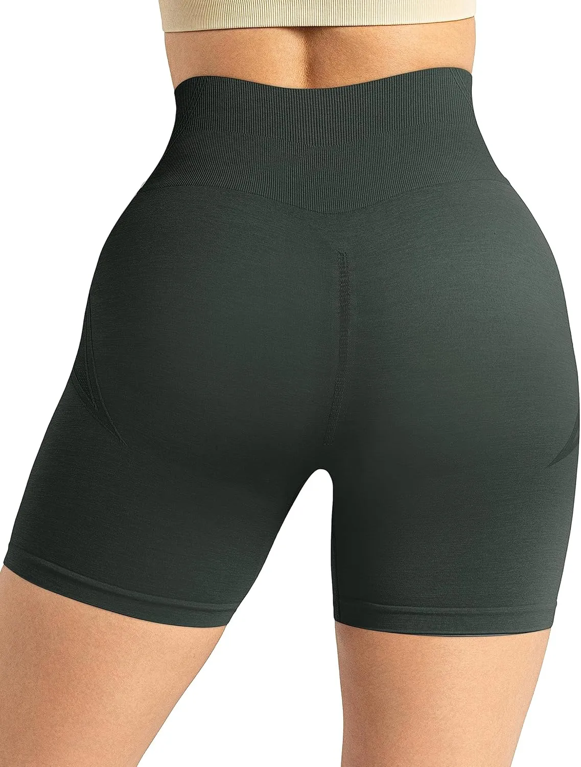 GILLYA Workout Shorts for Women Seamless Butt Lifting Shorts High Waisted Gym Yoga Shorts