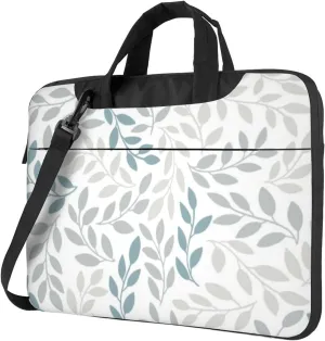 Grey Leaf Practical 13-15.6 Inch Laptop Bag For Man And Women, Computer Messenger Bag, Trendy Shoulder Strap Design