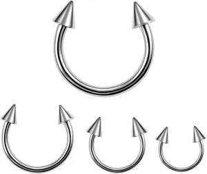 Gualiy 4Pcs Nose Rings 16G Surgical Steel, Silver Nose Ring Jewelry C Shape Nose Piercing Jewelry