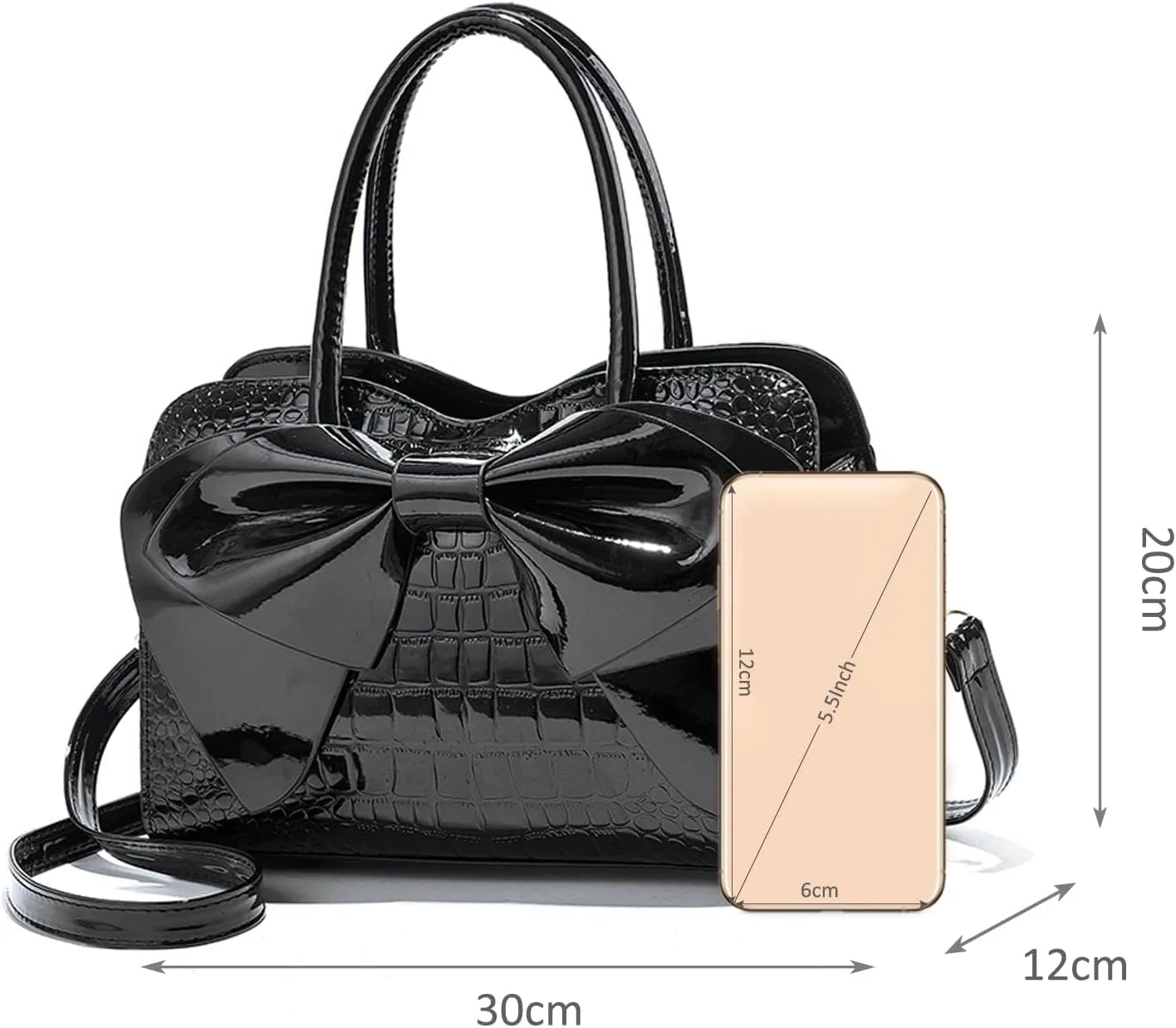 Handbags for Women Top Handle Bags Patent Leather Crossbody Clutch Bag Ladies Elegant Tote Bag Shoulder Party Bags