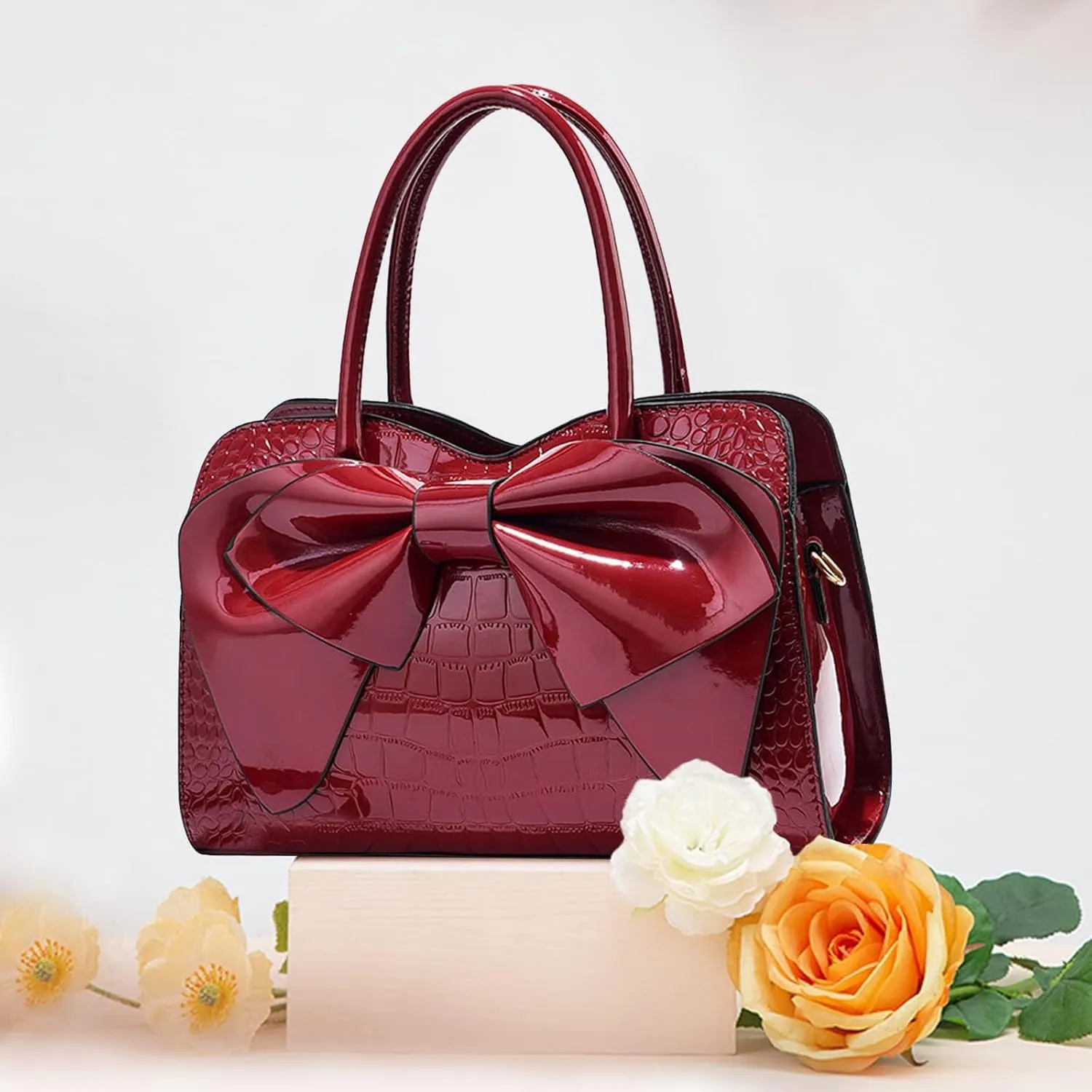 Handbags for Women Top Handle Bags Patent Leather Crossbody Clutch Bag Ladies Elegant Tote Bag Shoulder Party Bags