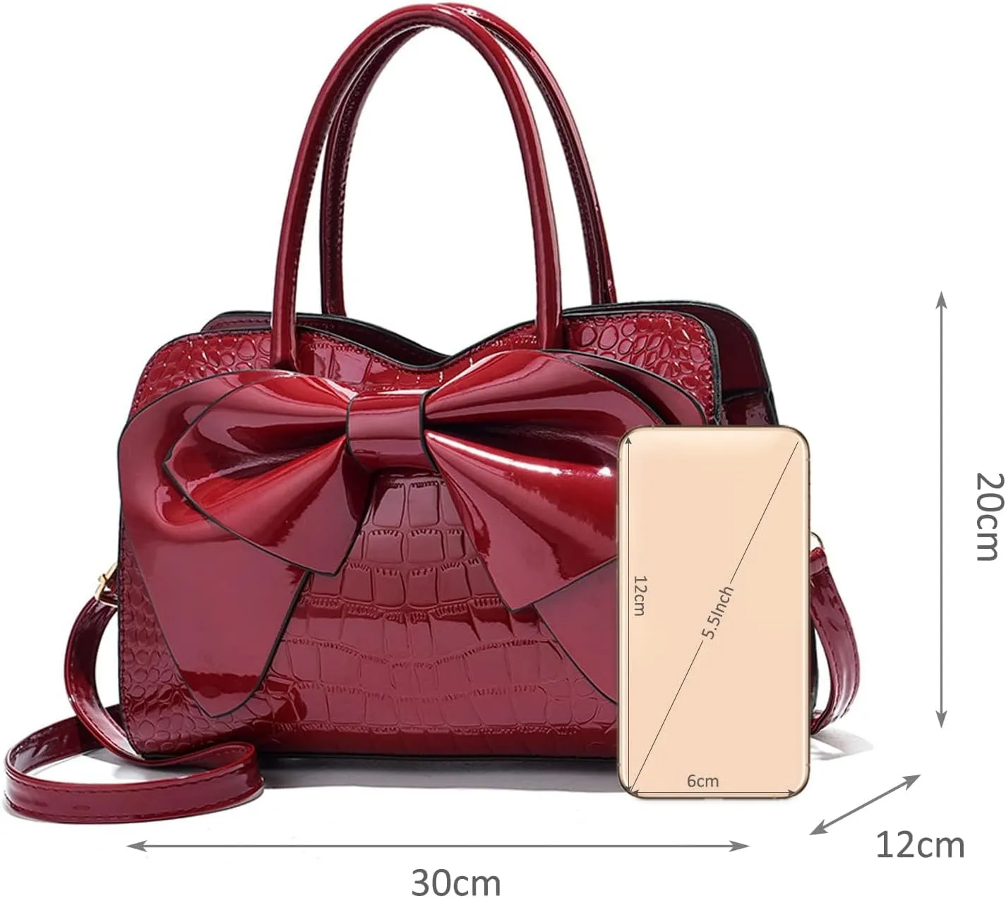 Handbags for Women Top Handle Bags Patent Leather Crossbody Clutch Bag Ladies Elegant Tote Bag Shoulder Party Bags
