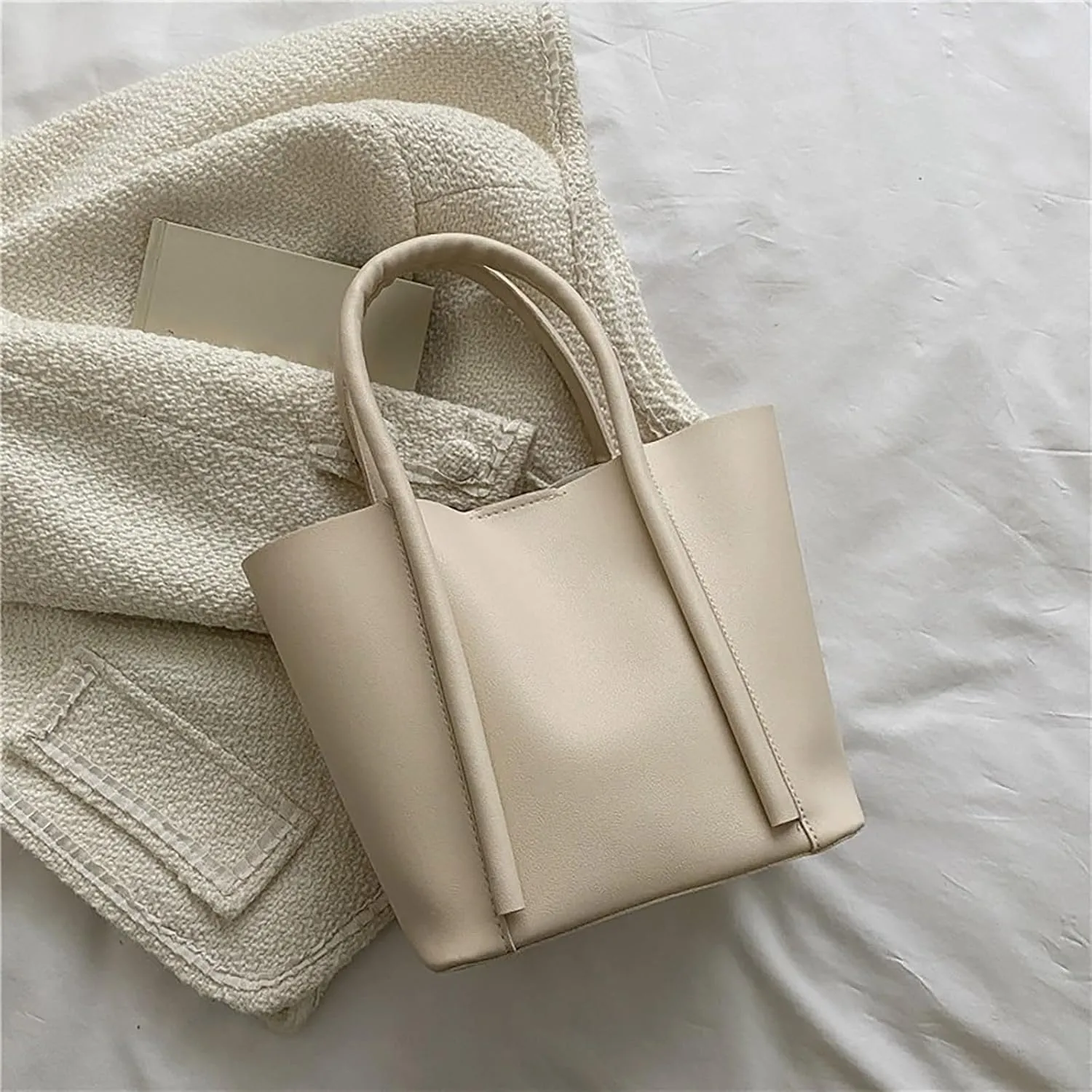 Handbags for Womens Top Handle Shoulder Purse Satchel PU Leather Fashion Bags Roomy Tote Bag Casual Lightweight