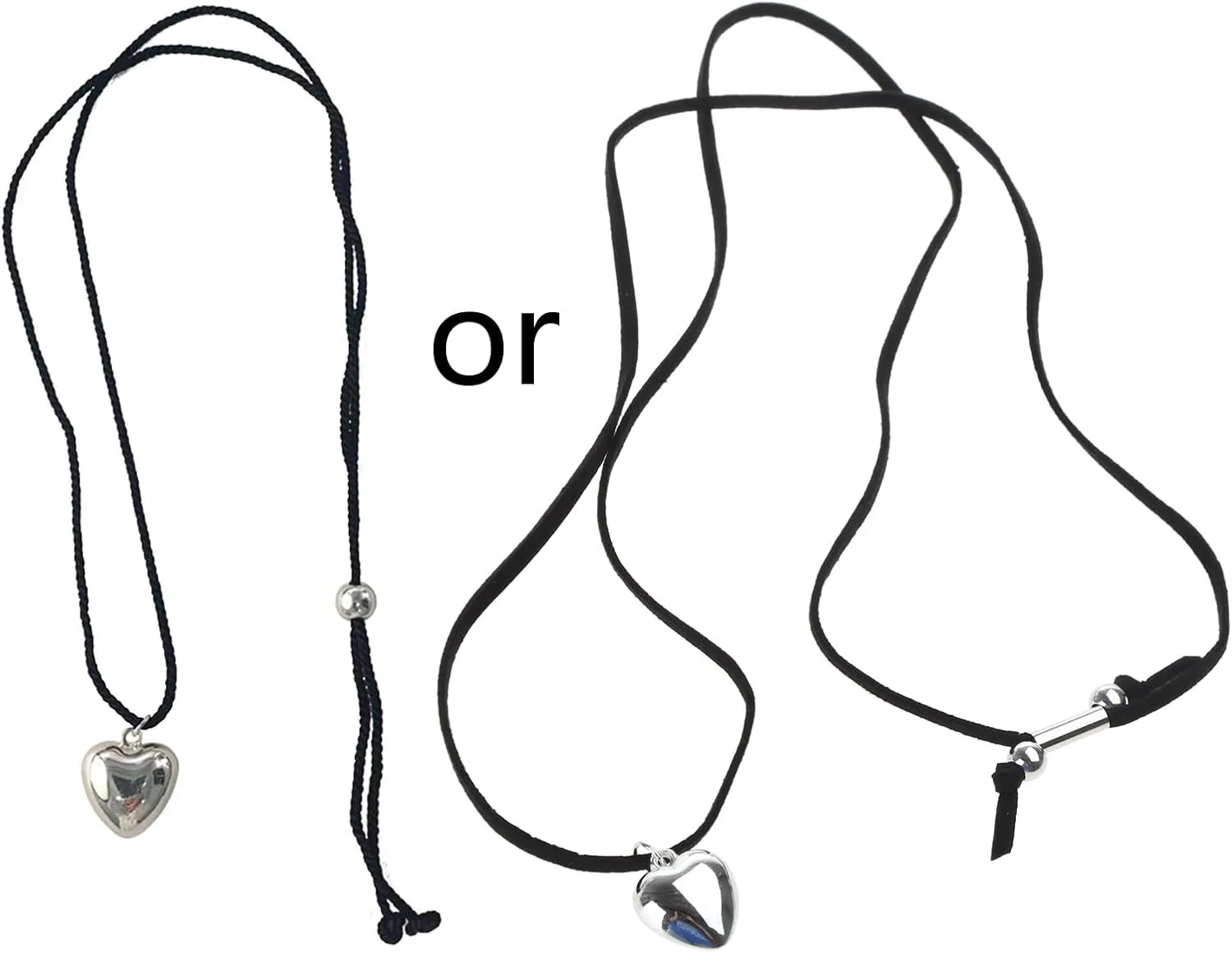 Heart Pendant Necklace Minimalist Heart Charm Choker Chain Jewelry for Women Cotton Rope Clavicle Chain Jewelry