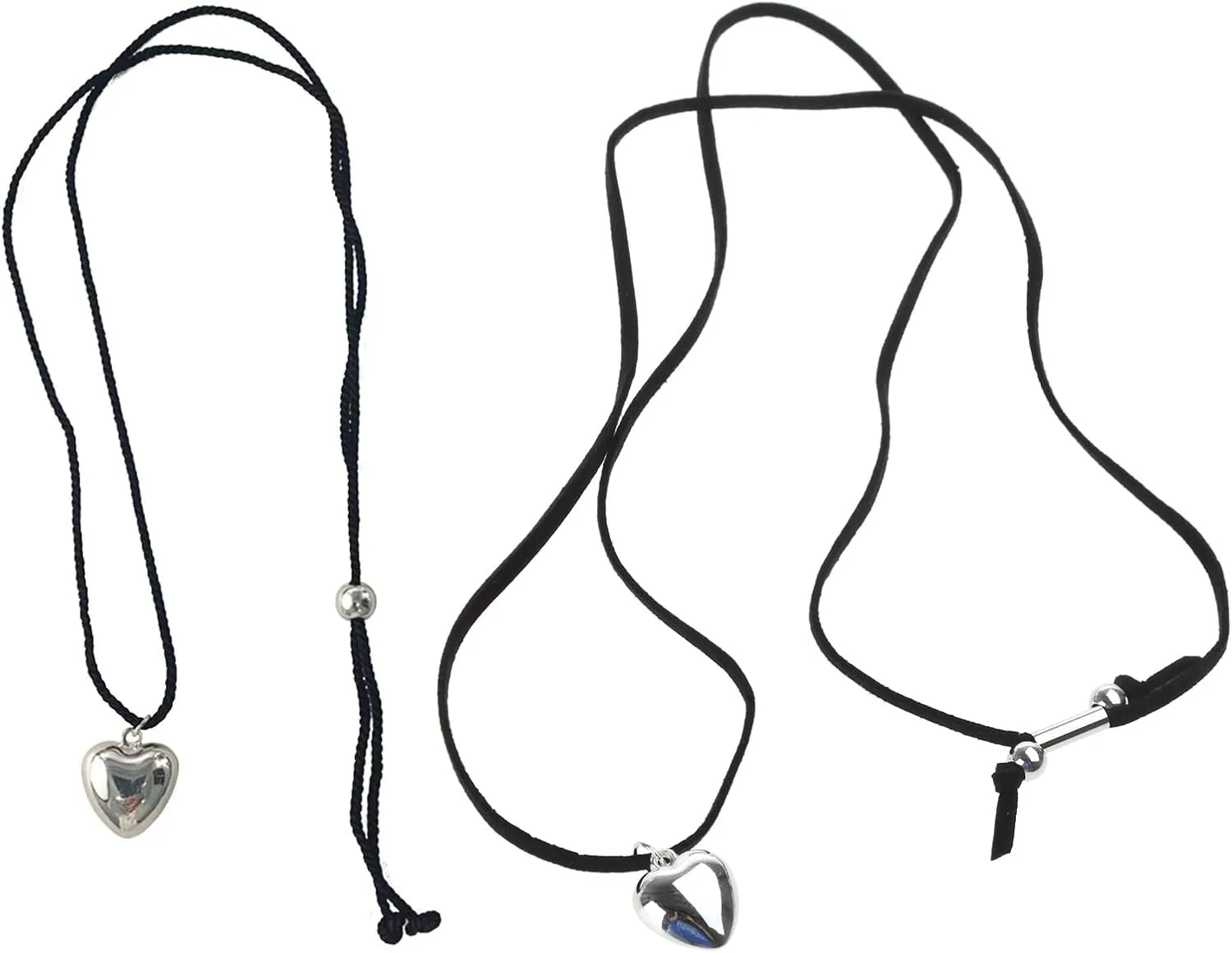Heart Pendant Necklace Minimalist Heart Charm Choker Chain Jewelry for Women Cotton Rope Clavicle Chain Jewelry