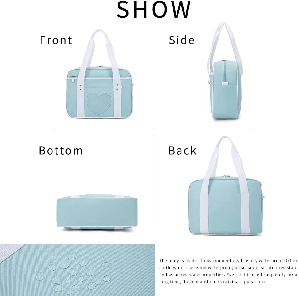 Heart Shape Window Japanese Handbag Versatile as a Laptop Bag Shoulder Bag
