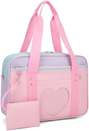 Heart Shape Window Japanese Handbag Versatile as a Laptop Bag Shoulder Bag
