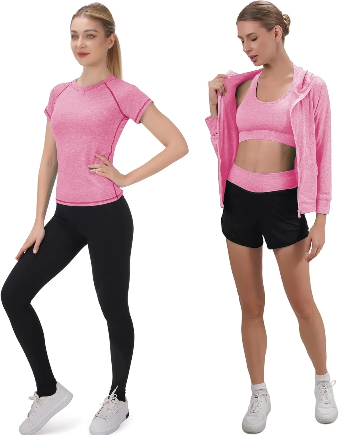 Inmarces Workout Sets for Women 5 PCS Yoga Outfits Activewear Tracksuit Sets