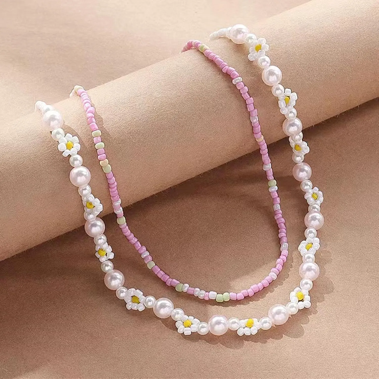 Irregular Red Rose Necklace for Women Flower Necklace Vintage Jewelry Fashion Valentine's Day Jewelry 19.29 inches