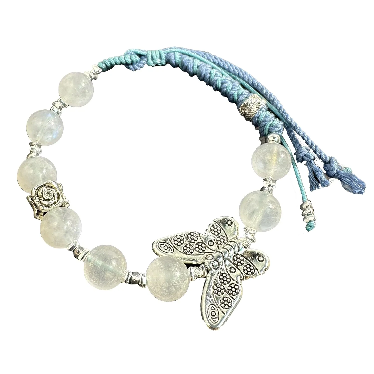 Jewelry Moonstone Handmade Rope Beads Fashion Bracelet Women Girls Jewelry Medium New Chinese Ethnic Accessories Crystal