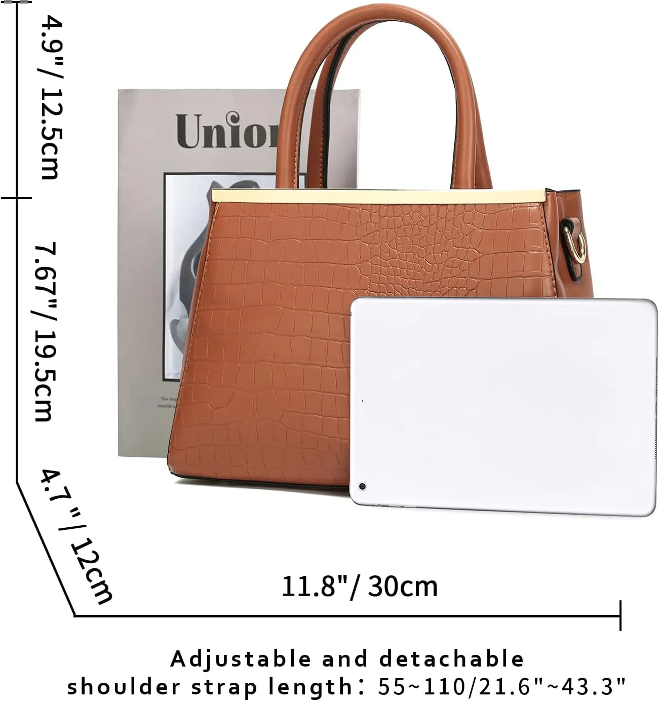 JHVYF Stylish Handbags for Women Fashion Shoulder Bags Crocodile Pattern Hobo Purse Classic Tote Satchel