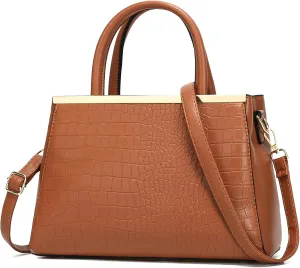 JHVYF Stylish Handbags for Women Fashion Shoulder Bags Crocodile Pattern Hobo Purse Classic Tote Satchel