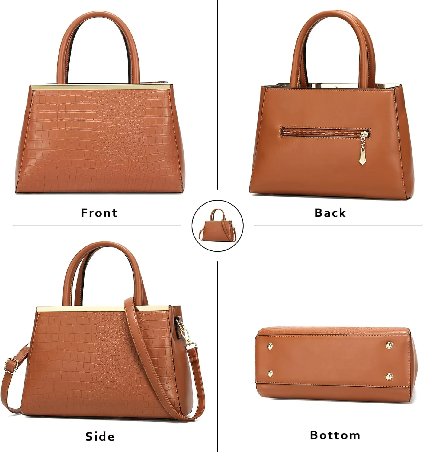 JHVYF Stylish Handbags for Women Fashion Shoulder Bags Crocodile Pattern Hobo Purse Classic Tote Satchel