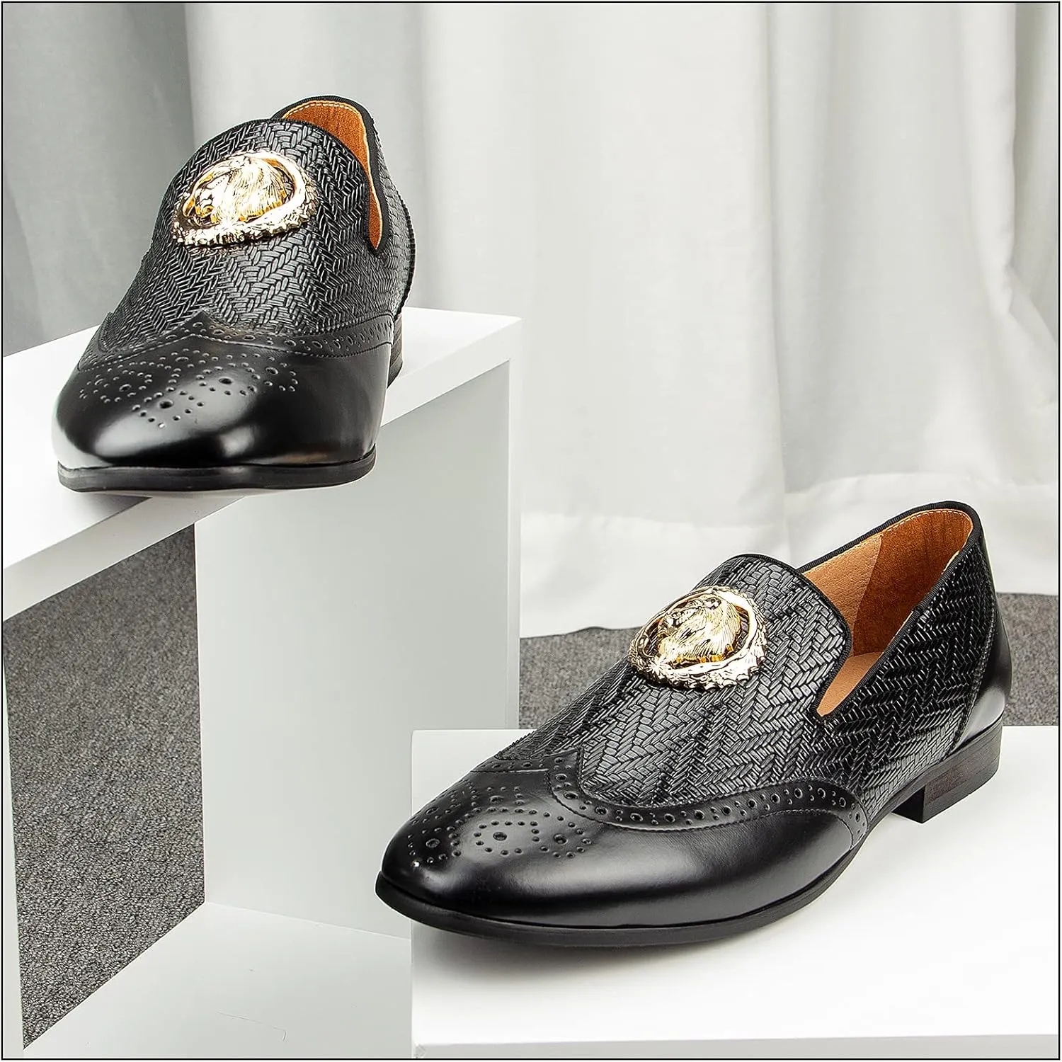 JITAI Men's Fashion Loafers Wedding Shoes Loafers for Men Party Shoes