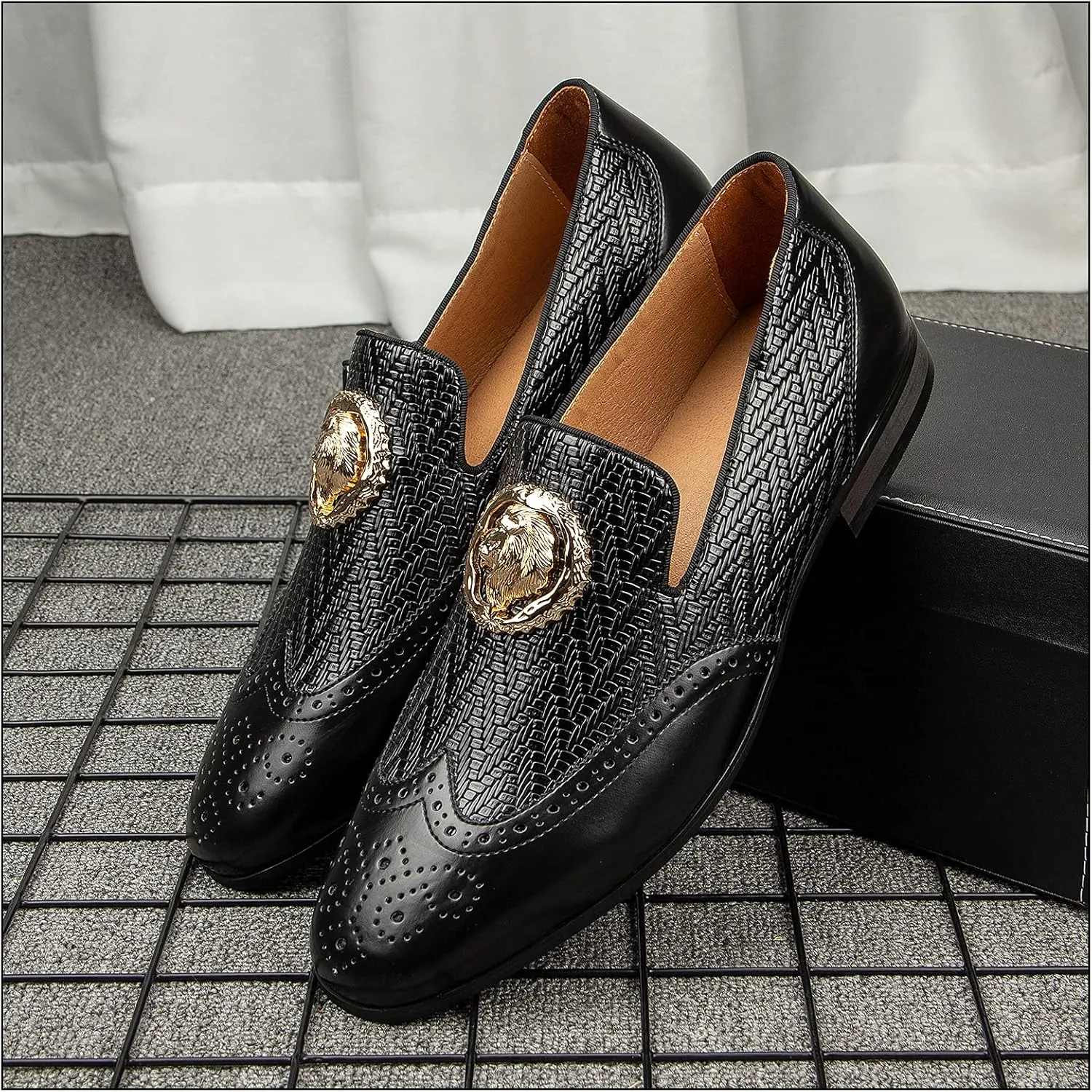 JITAI Men's Fashion Loafers Wedding Shoes Loafers for Men Party Shoes
