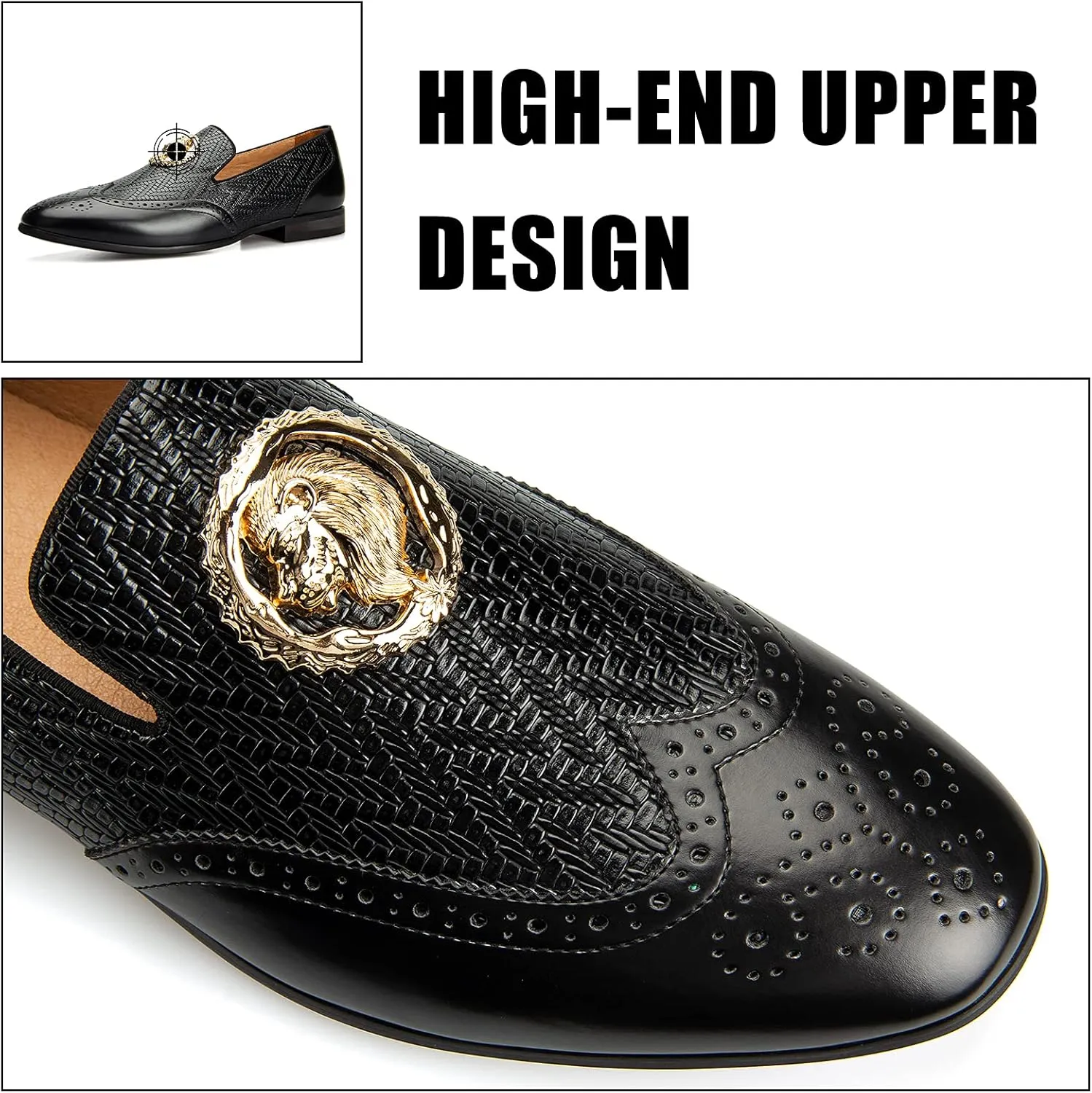 JITAI Men's Fashion Loafers Wedding Shoes Loafers for Men Party Shoes