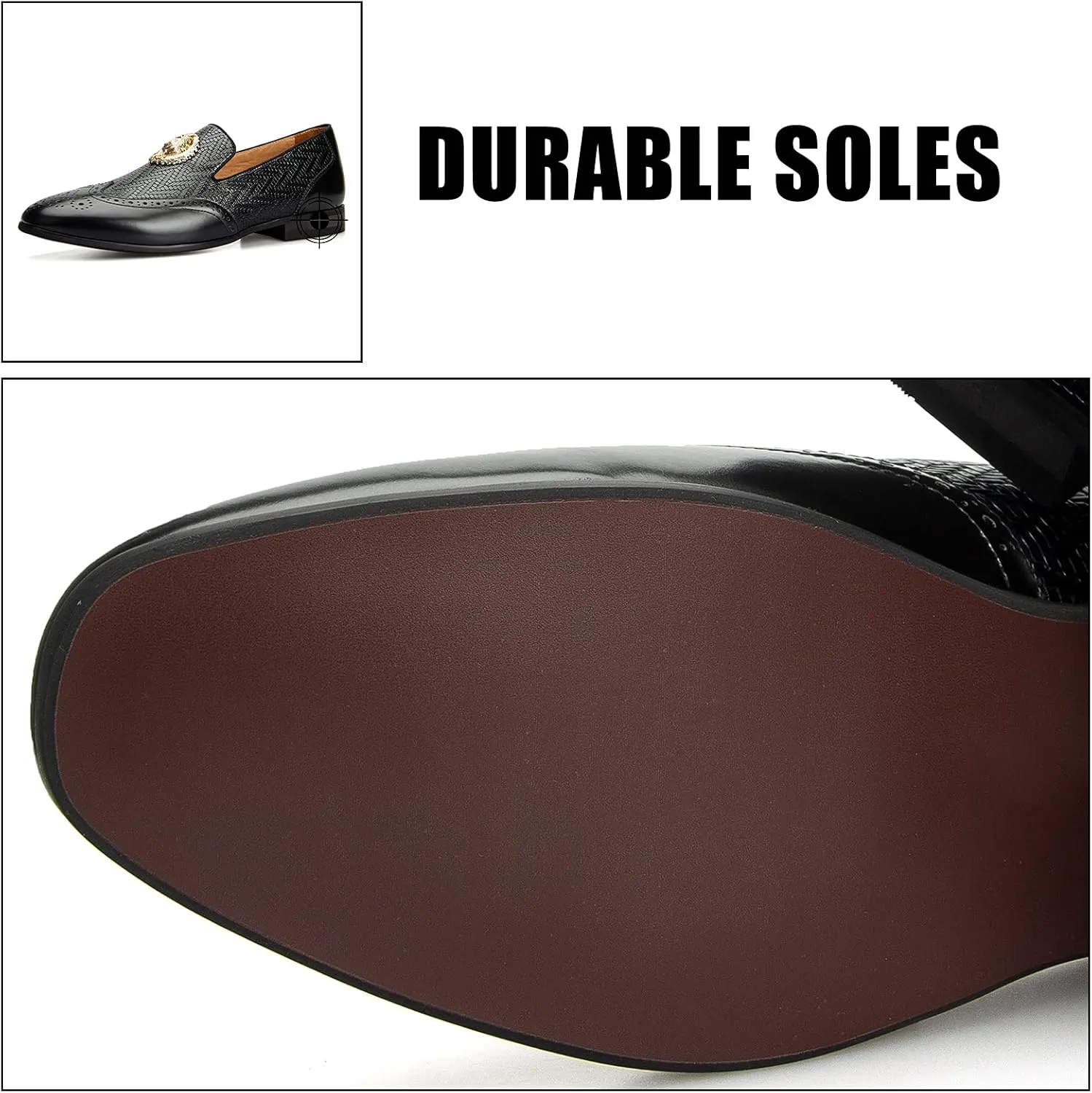 JITAI Men's Fashion Loafers Wedding Shoes Loafers for Men Party Shoes