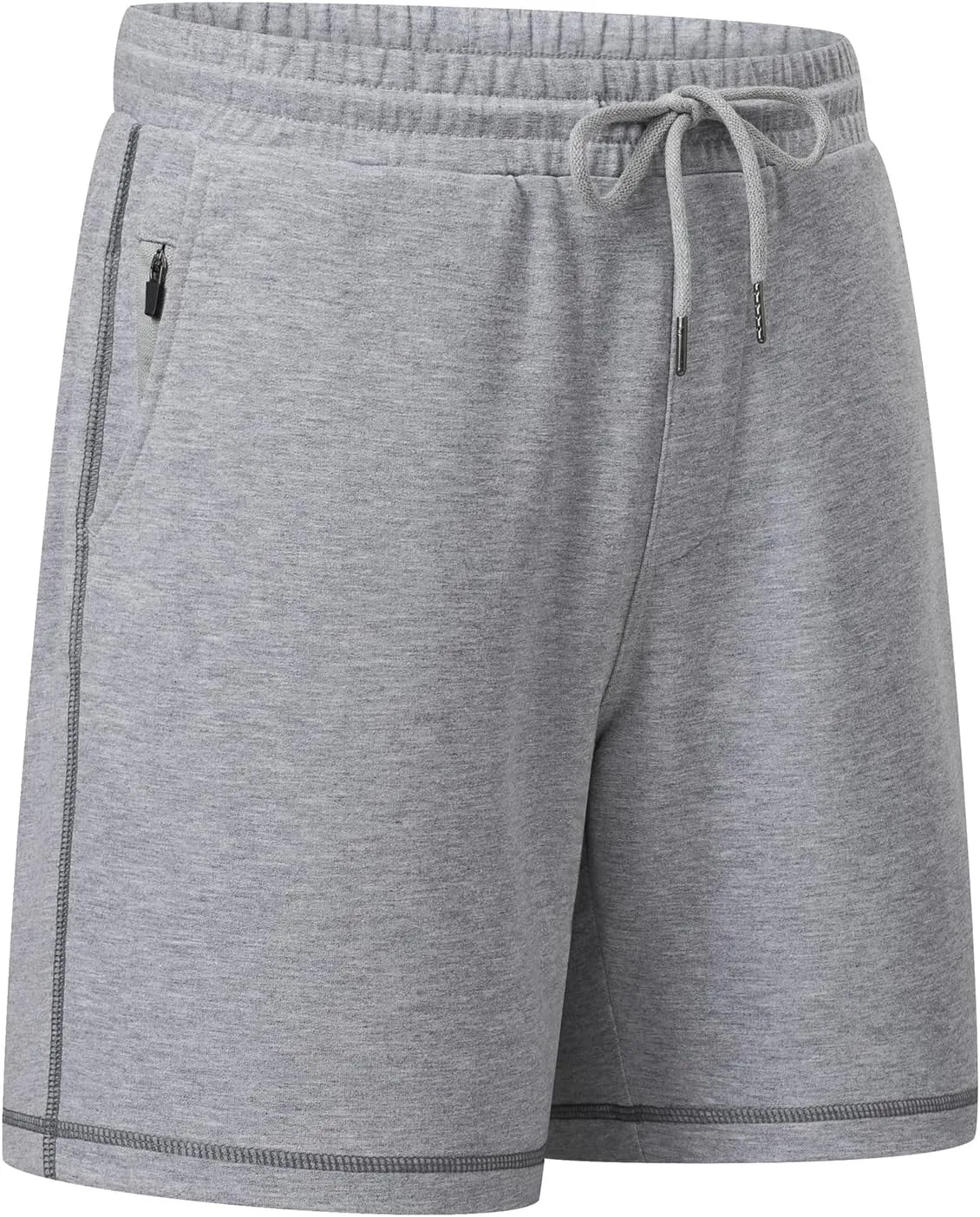 JMIERR Mens Gym Shorts Cotton 7" Running Comfy Workout Shorts Zipper Pocket Sweat Shorts